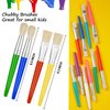 YGAOHF 48 Pack Paint Brushes for Kids - Kids Paint Brushes with Durable Bristle, Big Washable Chubby Toddler Paint Brushes, Easy to Clean Round Flat Brushes for Acrylic Oil Watercolor Washable Paint