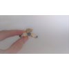 Generic Small gold metal and gray and white marble hair claw clip