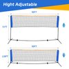 F2C Height Adjustable Portable Tennis Net, Badminton Net for Kids' Volleyball,Soccer Tennis,Pickleball, W/Steel Frame & Carrying Bag Indoor Outdoor Court Bench Backyard Driveway Gym,10FTX 5FT