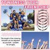 146 Pcs Cheerleader Gifts 24 Cheer Scrunchie 24 Cheer Bracelets 24 Cheer Keychain 24 Zipper Portable Cheer Makeup Bag 50 Waterproof Cheer Stickers for Cheer Team Party Favors Cheerleading Accessories