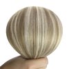 YoungSee Sew in Hair Extensions Real Human Hair Highlight Human Hair Weft Extensions Light Brown with Blonde Highlight Smooth Weft Hair Extensions Real Human Hair no Tangle 20Inch 100G