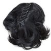 Wiginway Short Black Curly Clip In Claw Ponytail Hair Extension Synthetic Hairpiece with a jaw/claw clip