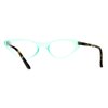 JuicyOrange Womens Magnified Reading Glasses Cateye Fashion Frames Spring Hinge Mint +1.00