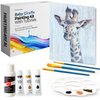 Painting4Real DIY Painting Class Kit for Adults: Learn to Paint This Baby Giraffe with Video Tutorials – How to Paint with Acrylics – Painting & Art Supplies – 9 Piece Acrylic Paint Set