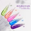 Born Pretty Ice Jelly Gel Nail Polish Jelly Deep Blue Gel Nail Polish Sheer Transparent Deep Blue Natural Translucent Hema-Free Soak Off Gel Polish Nail Art DIY 15ML