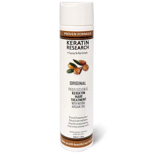KERATIN RESEARCH Brazilian Keratin Hair Treatment Complex Blowout LONG Lasting Keratin Treatment with Argan Oil Straightening Smoothing Professional Results Keratina (10oz, 300ml)