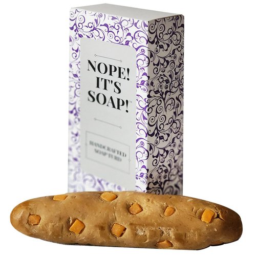 Realistic Fake Poop Turd Bar Soap - Lavender Edition - Thick and Chunky Soap for Childrens Adults Stocking Stuffers Funny Faux Poop Gag Gift Harmless Prank White Elephant Ideas