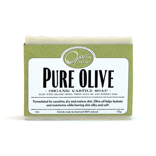 Pure Olive Soap | Organic Extra Virgin Olive Oil | Castile Soap for super Sensitive & Mature Skin| Hypoallergenic, Moisturizes, Anti-aging,