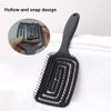 Hair Brush Dry Wet Hair Brush Detangling for Fine, Thick, Curly Hair - Curved and Vented Hair Brush for Women, Men or Kids Faster Blow Drying Styling Professional Paddle Vent detangler (Black)