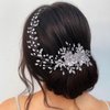 DIMNIE Bridal Headwear with Hair Comb - Wedding Headband for Brides