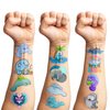 100PCS Cute Manatee Animal Temporary Tattoos Stickers Theme Birthday Party Favors Decorations Supplies Decor Cool Under Sea Ocean Mermaid Tattoo Gifts For Kids Adults Boys Girls School Prizes Carnival