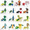 Mini Transform Robot for Toddler, 4.5-inch Converting Action Figures , 4 Collectible Rescue Vehicle Construction-Bot Playset Boys Hero Figure Modified Bots Kids Birthday Gift Stocking Stuffer…