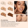 PHOERA Hydrating Serum Foundation,Flawless Soft Full Coverage Hypoallergenic Foundation.(N02 Nude)