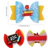 3PCS Glitter Sequin Pencil Apple Book Blackboard Grosgrain Ribbon Alligator Hairgrips - First Day of School Kindergarten Hair Accessories
