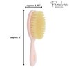 Parcelona French Grooming Combo Light Pink 6" Celluloid Soft Natural Silk Bristles Baby Brush and Comb for Girls and Toddlers Styling Girls Hair Accessories