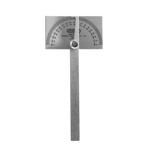 General Tools Angle Protractor #17 Stainless Steel Square Head - Measuring Tool for Carpenters &amp; ...