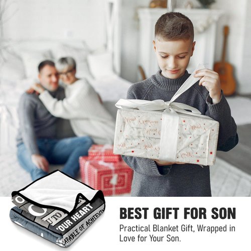 YPURTSD Gifts for Son Son Gifts from Mom Dad Adult Son Gift Ideas Gifts for Adult Grown Son Gifts for Son from Mom Christmas Graduation Gifts for Son Him to My Son Birthday Gifts Son Blanket 50"x60"