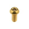 Wanyifa 4Pcs Titanium M5 x 12mm Holder Torx Head Bolt Screw for Bicycle Water Bottle Cage (Gold)