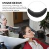 Shampoo Bowl Gel Neck Rest Silicone Hair Wash Gel Neck Pillow Salon Hair Shampoo Bowl Gripper for Hairdressing Hair Washing Sink Basin Tool 18x11x7.5cm (Black)