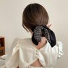 Silk Satin Bow hair Scrunchies for Women Girls Elastic Bowknot Hair Ties for Women Bowknots Hair Tie Hair Bows Ponytail Holder Bows hair Accessories Bow Scrunchie 3 Pcs