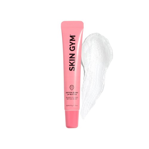 SKIN GYM Hydrating Lip Balm - Peptide Berry Moisturizing Lip Balm for Hydrating & Nourishing Dry Lips, Cruelty Free & Vegan Lipbalm for Fuller Lips, Plumping Lip Balm with Jojoba & Avocado Oil, 5oz