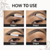 evpct 2Pc Eyebrows Gel Brow Pomade Set with Dual-ended Brush Long lasting Waterproof pintura lapiz maquillaje pomada para delineador gel de cejas perfectas kit Eyebrow Powder Pencil Paste,MEDIUM BROWN