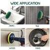 Power Scrub Pads Drill Attachment, GOH DODD 15 Pieces 5 Inch Headlight Restoration Kit Cleaning Kit Scouring Pads with Baker and Universal Shaft for Kitchen, Bathroom, Grout, Carpet, Tub, Grill, Tile