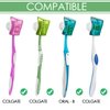 Linkidea Travel Toothbrush Head Covers with Suction Cup, Portable Wall Mount Toothbrush Holder, Toothbrush Cap Case Box Convenient for Travel, Outdoor (12 Pcs)