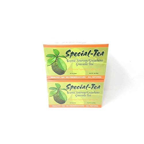 Special Tea Exotic Soursop/Guyabano/Graviola Tea, 30 tea bag/box, (PACK OF 2) for a TOTAL OF 60 TEA BAGS