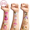 8 Sheets (96PCS) Bunny Tattoo Stickers Themed Birthday Party Supplies Decorations Favors Decor for Kids Girls Boys Gifts Classroom School Prizes Rewards