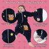MICHLEY Baby Sleeping Bag Sack Long Sleeve with Feet Winter Swaddle Wearable Blanket for Boys Girls,Owl,5-6Years