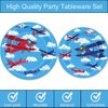 80 Pcs Airplane Party Supplies Airplane Aircraft Paper Plates Napkins Forks Dinnerware for Aviation Theme Boys Baby Shower 1st 2nd 3rd 4th Bday Party Decorations