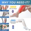 2 Pairs Anti Embolism TED Hose Compression Stockings,15-20 Mmhg Thigh High Compression Socks,Post Surgery Support White Compression Sock for Women & Men (White, XL)