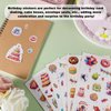 12 Sheets Birthday Stickers, Adhesive Cute Labels Happy Birthday Stickers Decals for Gift Cards Envelope Scrapbook DIY Craft Decoration Party Favors Supplies for Kids Adults (6 Styles)