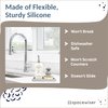 Spacewiser Countertop and Vanity Tray – Small 7.7" Silicone Soap Dispenser Tray, Shatterproof Flexible Bathroom Tray, Kitchen Sink Tray for Soap Bottles, Key Trinket Ring Tray, Original Silicone Tray
