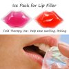 Ice Pack for Lip Filler, Lip Ice Pack Bulk Small Ice Pack for Mouth, Injections, Injuries, Bruises (40 count Red)