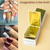 Nailskey Nail Forms for Gel Builder - 100 Pcs Self Adhesive Nail Extension Stickers for Acrylic, UV & Poly Gel with Tip Sculpting Guide - Nail Art for Home & Salon (Pack of 100)