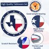 gisgfim 96Pcs Texas State Flag Party Supplies Paper Plates Napkins Texas State Theme Party Tableware Set Texas State National Party Decorations Favors for Family Gathering Dining Serves 24