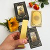 Qcsdckot Black Gold Tarot Cards Set, Tarot Cards for Beginners with Meanings on Them, Tarot Cards Deck with Guide Book, Gold Gilded Edges