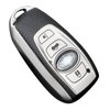 Cacacar for Subaru Key Fob Cover, Premium Soft TPU Leather Full Cover Protection Key Fob Case for Subaru Forester Outback BRZ Legacy CrossTrek Smart Key Protector,Silver