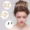 SuPoo 16th Birthday Crown and Sash Kit Gold Sweet 16 Tiara Headband 16th Birthday Decorations for Girls Sweet 16 Sash Happy Sixteen Party Decorations Party Favors Birthday Girl Headband