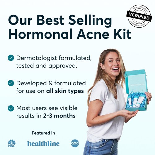 MDacne 3 Step Retinol Acne Kit - Retinol Cream 0.25%, Salicylic Acid Cleanser, Niacinamide Moisturizer - Plant-Based products for Hormonal Acne, Blemishes, and Wrinkles. 30 Day Complete Acne Care Kit