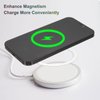 uxcell 5Pcs Magnetic Adapter Ring, Universal Magnetic Wireless Charger Conversion Kit Sparkle Magnetic Metal Ring Adhesive Sticker Ring for Phone Case, 4 Colors