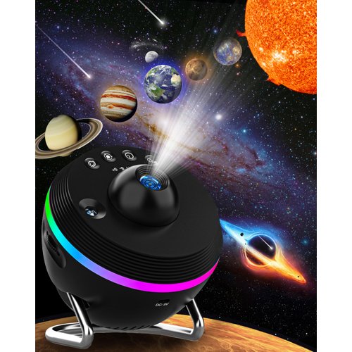 Galaxy Projector - 13 in 1 Planetarium Star Projector - Solar System Projector for Kids Bedroom Ceiling Decor - Realistic Starry Sky Night Light with Timer, Dynamic Meteor, RGB Lighting Effects