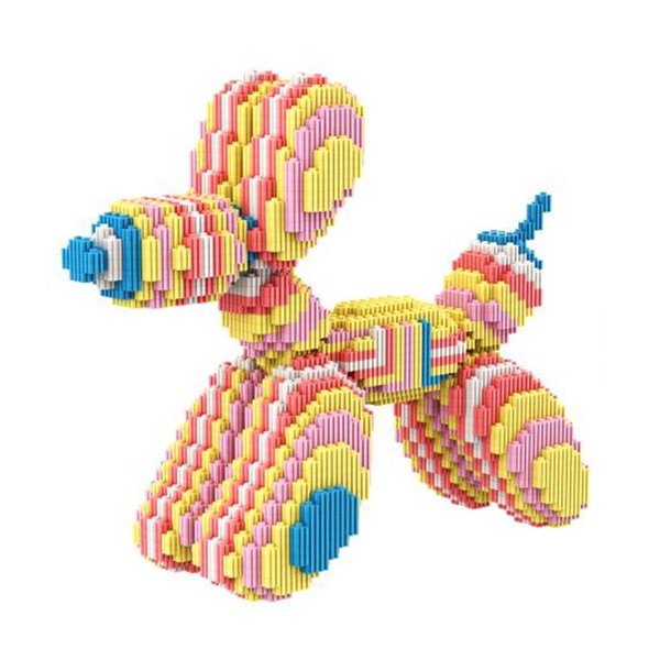 HONLANCH Animal Candy Color Balloon Dog Micro Building Blocks Set（3000PCS） Gift for Adults and Kids