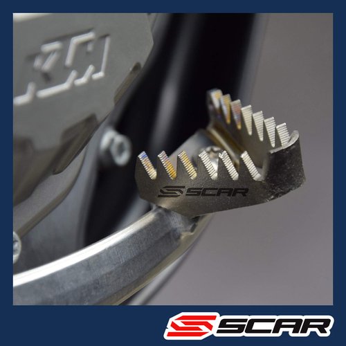 SCAR Titanium Brake Pedal Tip Compatible with KTM SX SXF EXCF EXC TPI XC XCF XCW XCFW 85 125 150 250 300 350 450 500 16-24 HUSQVARNA TC FC FS TX TE FE FX 501 17-24 GASGAS MC MCF EC ECF EX EXF 21-24