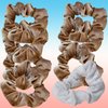 Velvet Scrunchie Hair Ties for Bridesmaids Proposal Gift Idea to Ask The Bride Tribe I Can't Tie The Knot Without You or as Bachelorette Party Favors. (Champagne)
