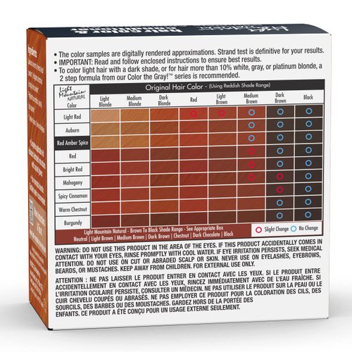 Light Mountain Henna Hair Color & Conditioner - Red Amber Spice Hair Dye for Men/Women, Organic Henna Leaf Powder and Botanicals, Chemical-Free, Semi-Permanent Hair Color, 4 Oz