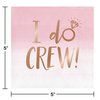 Creative Converting Rosé All Day I Do Beverage Napkins, 5", Pink