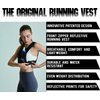 REVALI Running Vest, USA Original Patent, Zip Reflective Running Vests with 500ml Hydration Bottle, Adjustable Waistband & Breathable Material, Chest Pack Gear Phone Holder for Running, Men & Women